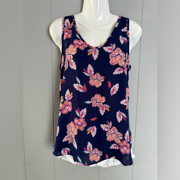 LOFT Floral Patterned Sleeveless Top. Barely worn, size S - Picture 2 of 5